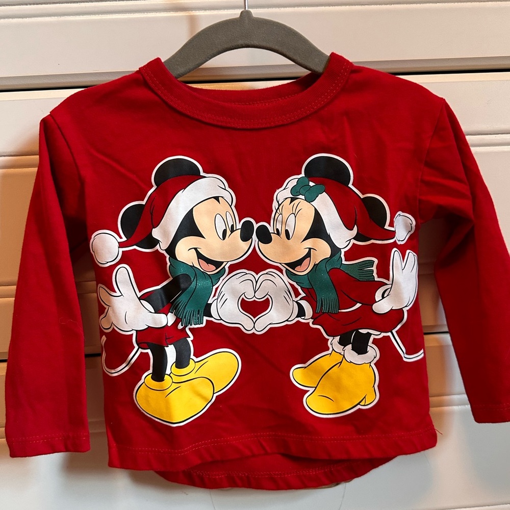 Minnie and Mickey Mouse Holiday Shirt